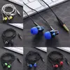 1Pc 35mm Universal Wired In-ear Stereo Earphone Nylon Weave Earphone Cable Headset For Smartphone Laptop 4