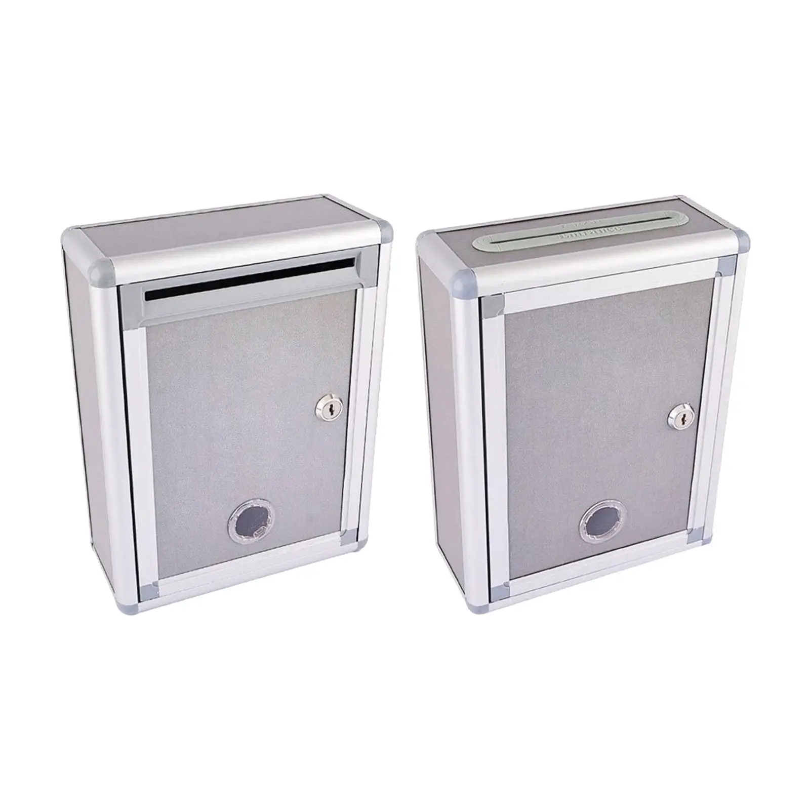 Wall Mount Suggestion Box with Key 8x3.7x11inch Complaint Box Letter Box for Holding Envelopes, Paperwork, Newspapers Sturdy