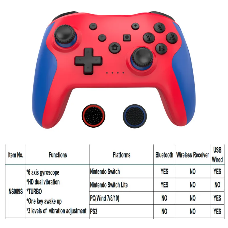 Bluetooth 2.4G Wireless Controller For Nintendo Switch Pro Smartphone PC TV Box Tablet PS3 Tesla Gamepad PC Joystick Controller 