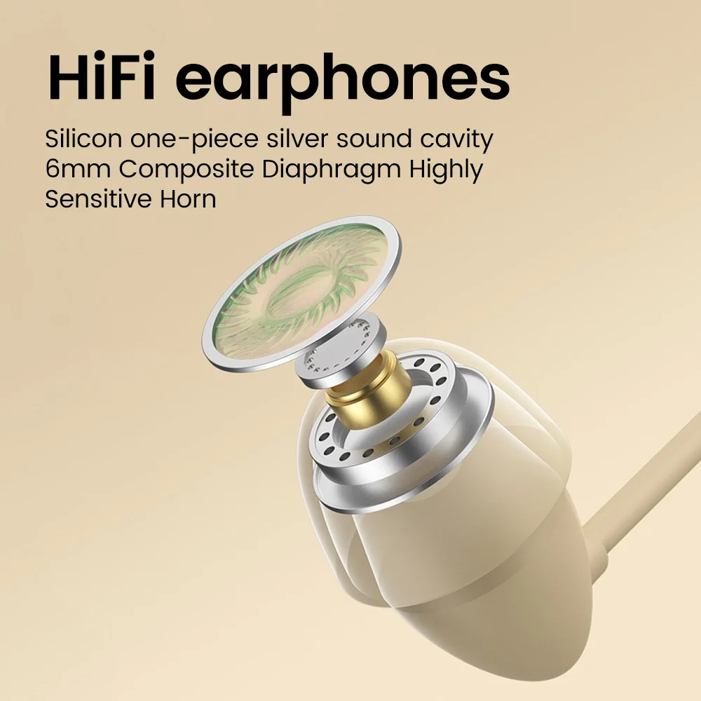 Type-C/3.5mm Earphones Wired Soft Silicone Sleep Headphones With Mic Handsfree  Headset In-Ear HIFI Earbuds For Mobile Phones 5