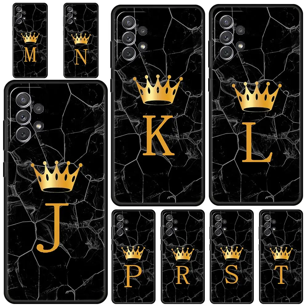 Personalized Alphabet Crown Phone Case Cover