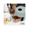 Colorful 1200W 4Qt Air Fryer: Glass Basket, Dishwasher Safe, 60min Timer, 6 Presets, Temp Control 175F-400F, 4 QT, Sage 4