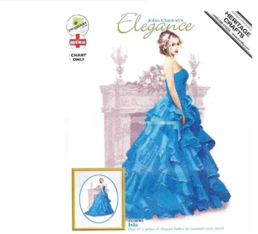 Lovely Counted Cross Stitch Kit, John Clayton, Elegance Lady Girl, Woman's  Long Skirt, Blue Dress, 171-224-29 Crafts, JLIL1426 - AliExpress 15