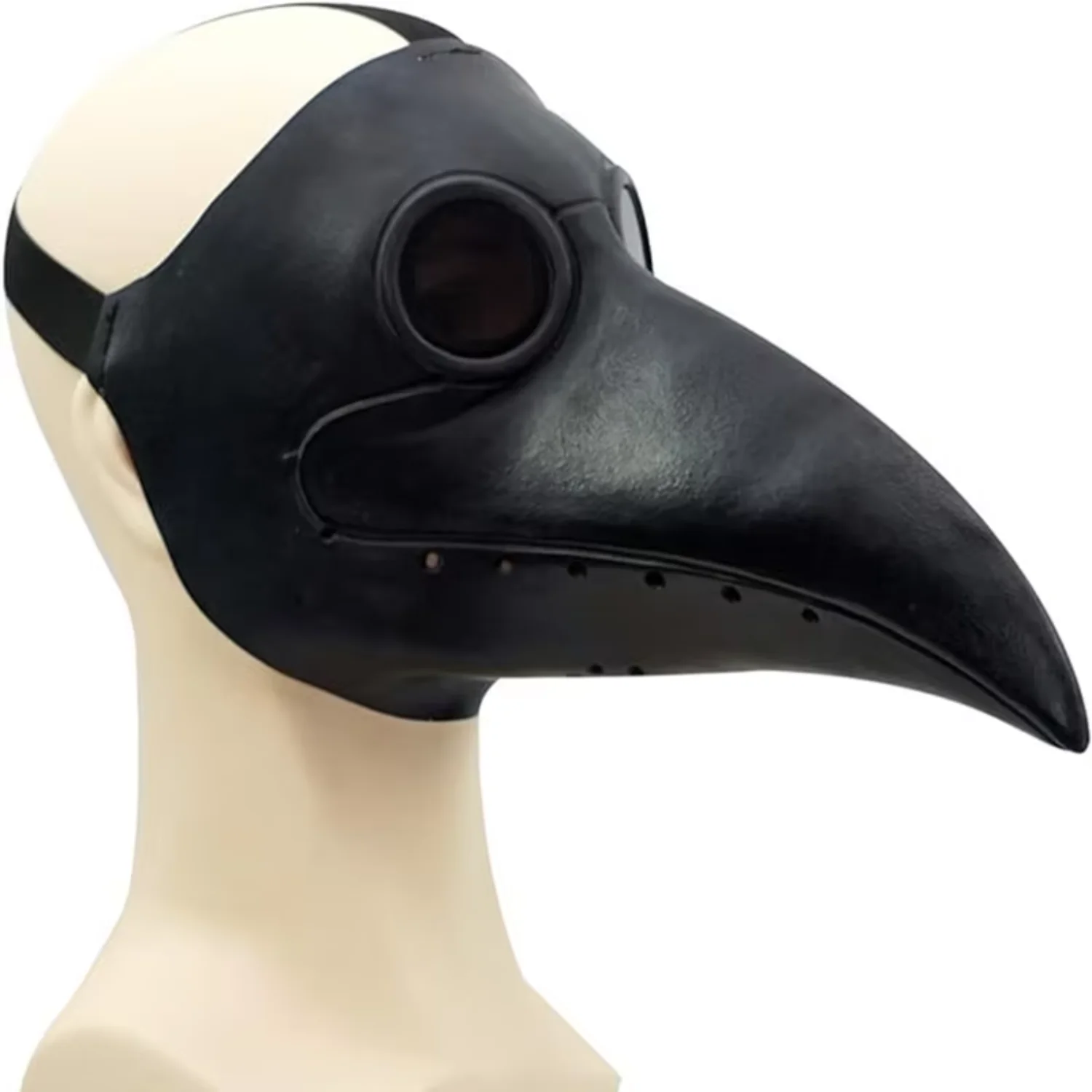 Plague Doctor Mask Black Long Nose Bird Beak Steampunk Halloween Costume Props Mask Gas Costume for Kid and Adult
