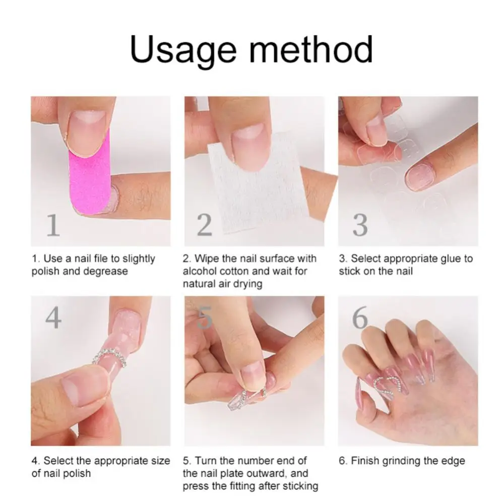 

Sheets Self Adhesive Jelly Glue For Fake Nails Ultra-thin ultra-sticky 4 Colors Long-lasting and strong easy to operate