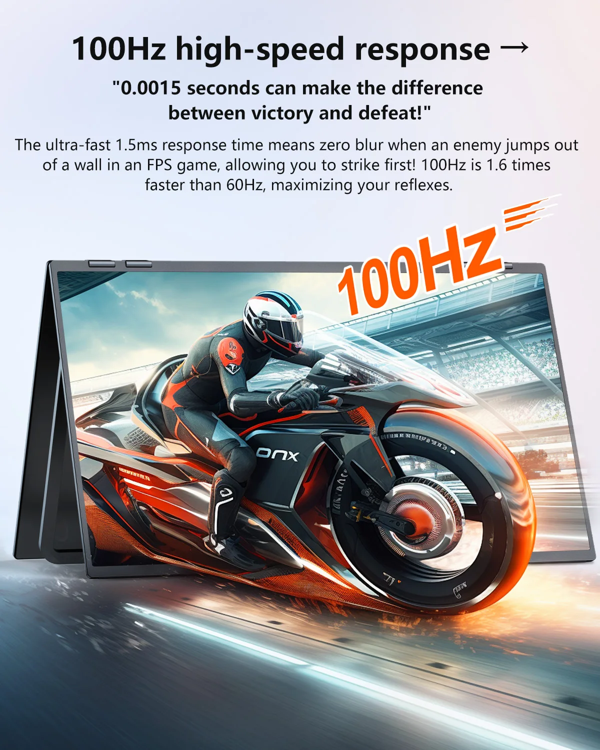 UPERFECT Delta 23.8인치 100Hz 듀얼 휴대용 모니터 1080P 스택형 디스플레이 USB-C HDMI 트리플 노트북 화면 확장기 내장형 킥스탠드 VESA 마운트 가능 노트북 PC Mac Win