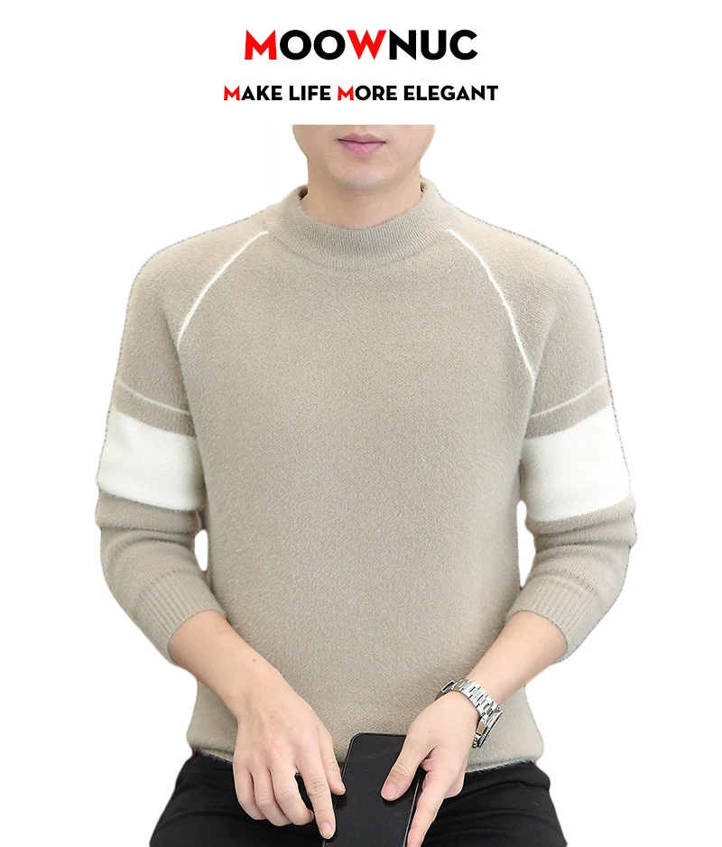 Description Picture 2 of itemMen's Clothing Fashion Sweater For Men Pullovers Knit Men's Sweat-shirt Autumn Casual Hombre Warm Solid Spring Male Streetwear