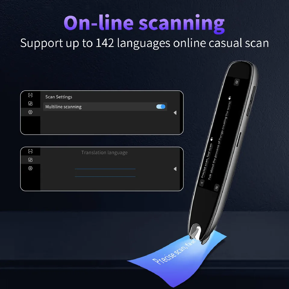 スキャンリーダーペン スキャン辞書ペン 142言語 オンライン音声翻訳