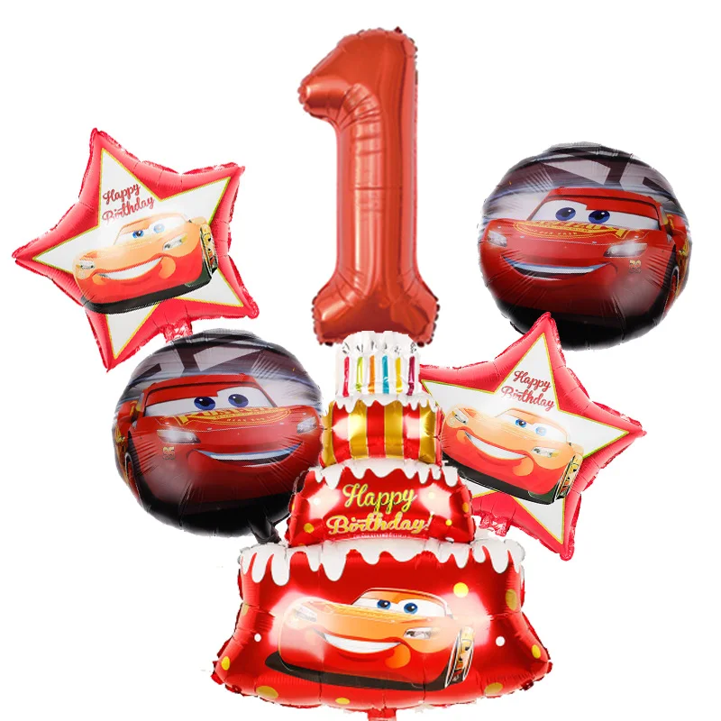 thumbnail image 1 of Decoraciones para fiestas de cumpleaños de Cars Disney Pixar Cars Lightning Mcqueen Globos Servilletas de papel Vasos Platos Bolsas de regalo Vajilla Suministros, 1 of 5