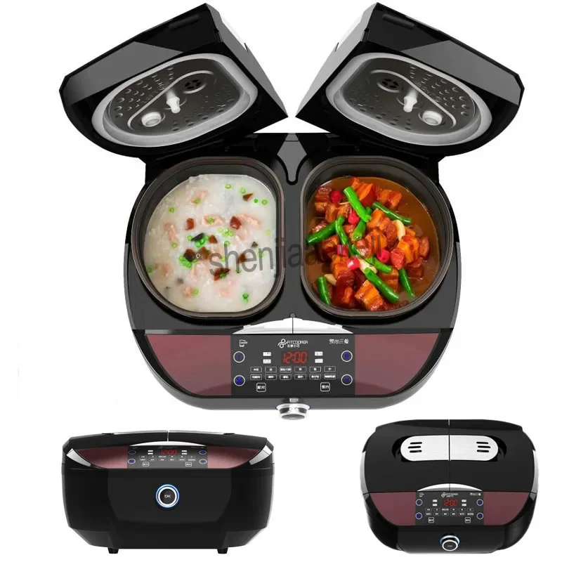 9L Rice Cooker Smart Dual Liner kitchenware double bile Intelligent Automatic Household can be timed 220-240v 2