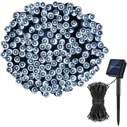 Solar - Powered LED Fairy String Lights - 8 Modes, Waterproof, Outdoor Starry Decor (White - 200LED - 22M)