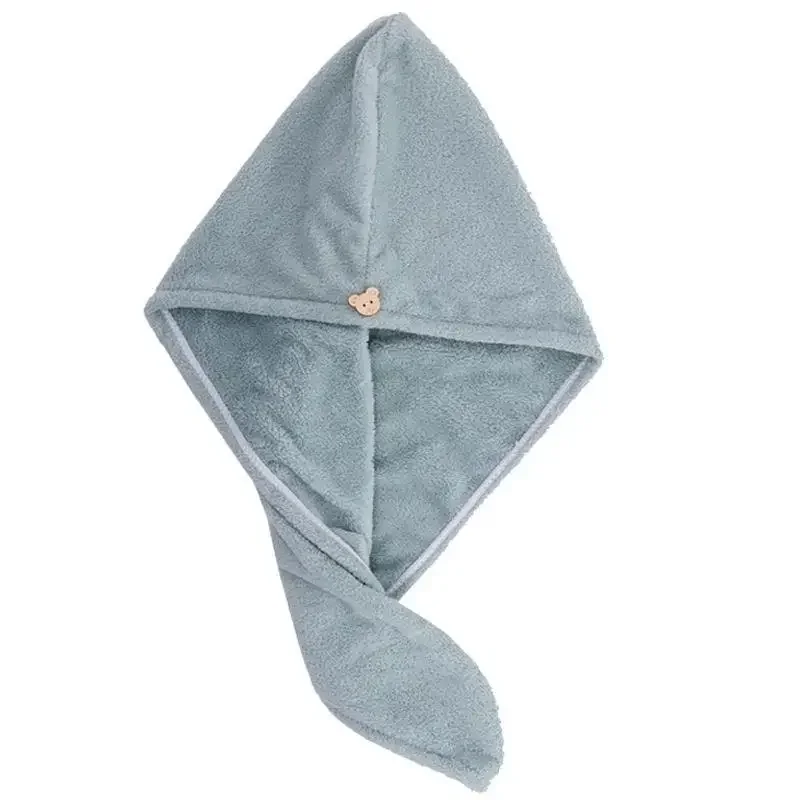 Quick-dry Hair Towel Women Hair Drying Hat Cap Hat Bath Hat Microfiber Solid Towel Cap Super Absorption Turban Hair Dry Cap