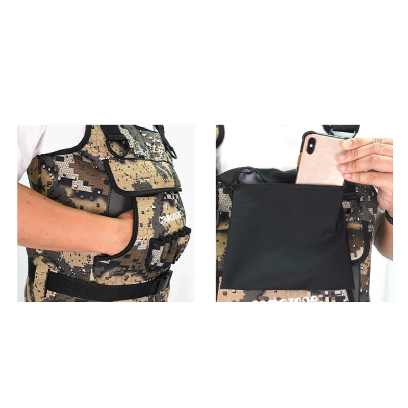 Army Green Camouflage Lightweight Breathable Waterproof Neoprene Chest Wading Fly Fishing Set