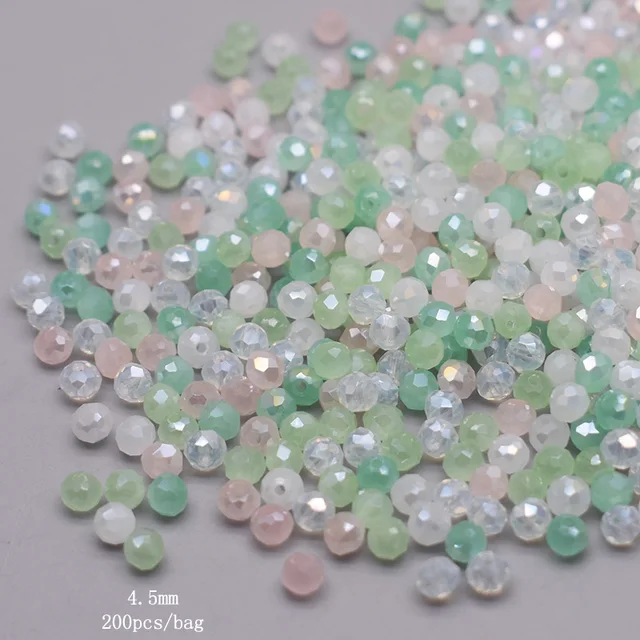Lote De 200 Cuentas De Cristal Facetadas De 3 Mm - Para Bisutería, Separadores, Color Surtido, Mayorista