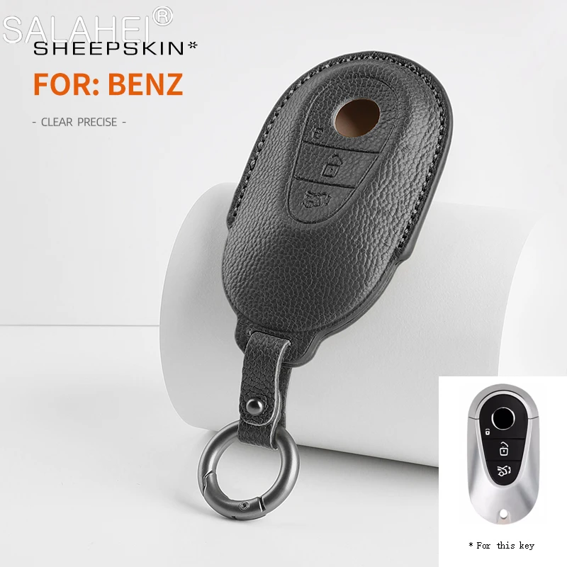 

Car Key Case Cover Shell For Mercedes Benz 2021 C /S Class W223 W206 S350L S400L S450L S500L Protection Keychain Bag Accessories