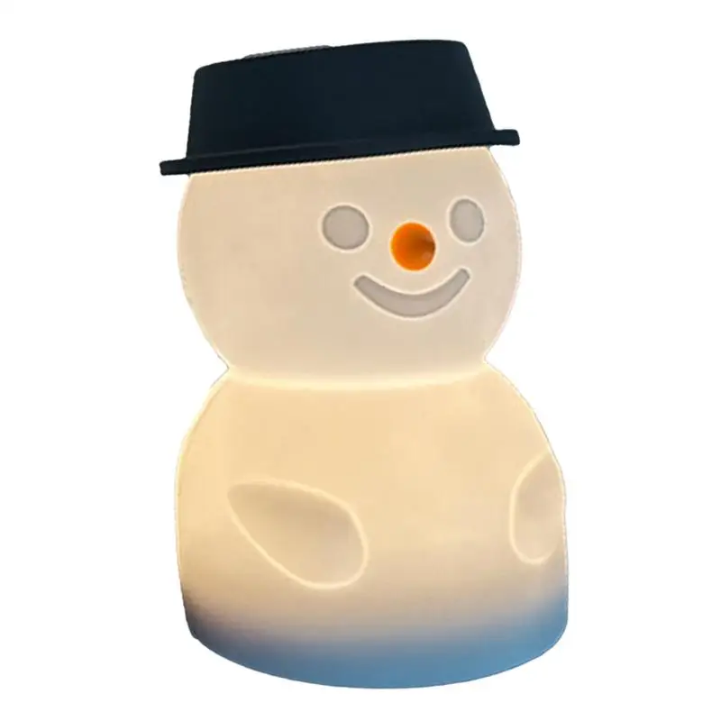 

LED Night Light Cute Snowman Cartoon Silicone Lamp Dimmable USB Rechargeable For Children Kids Bedroom Gift Sleeping Light