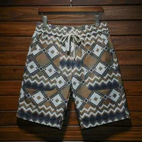 Ethnic Style Printed Shorts Men's Summer Seaside Sports Fashion Loose Stretch Breathable Beach Shorts Casual Outdoor Shorts 1