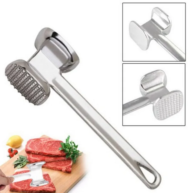 Többfunkciós Húskalapács Kétoldalas Hús Kalapács Hordozható Steak Sertés Szerszám Cink Ötvözet Gyengéd Konyhai - Image 5