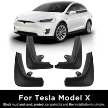 

4pcs/Set Molded Mud Flaps For Tesla Model X ModelX 2015 Mudflaps Splash Guards Mudguards Fender Car Accessories