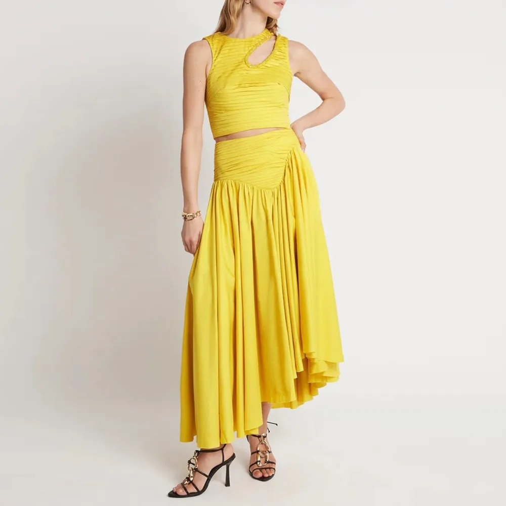 TWOTWINSTYLE سليم قطعتين مجموعات للنساء س الرقبة أ...