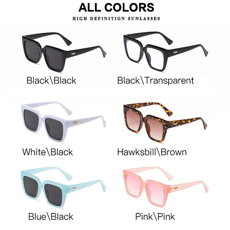 Fashion Square Sunglasses Women Men 2022 Trendy Oversized Designer Sun Glasses Vintage Shade UV400 Blocking Outdoor De_voghion.com