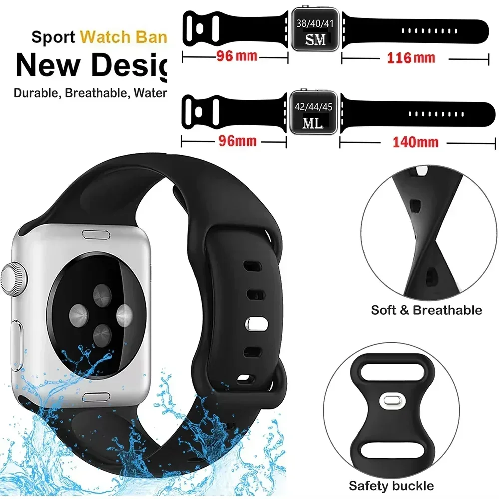 Silicone Sport Band for Smartwatch - Versatile and Durable Strap Bracelet