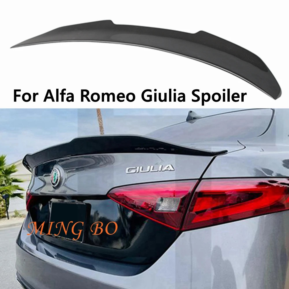 

For Alfa Romeo Giulia PSM Style Carbon Fiber Rear Spoiler Trunk Wing FRP honeycomb Forged