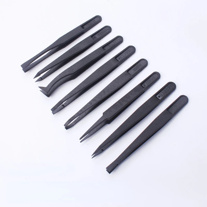 Anti-static Plastic Tweezers Hard Plastic Tweezers Electronic Component Picker Multi-purpose Industrial 3pcs/lot tweezer tool,esd anti static tweezers