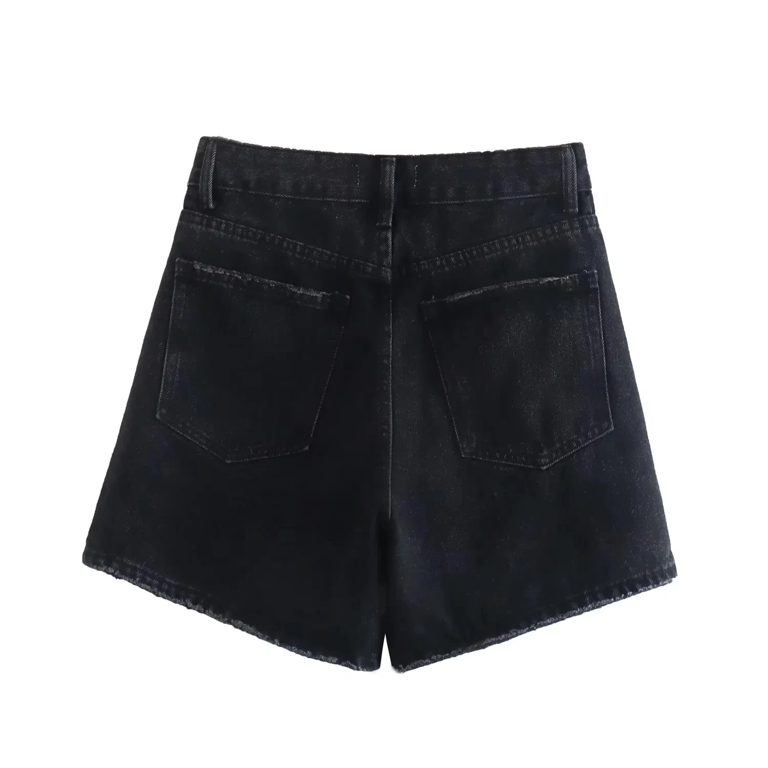 Withered 2024 American Vintage Denim Blue Shorts Women Casual Loose Bermuda