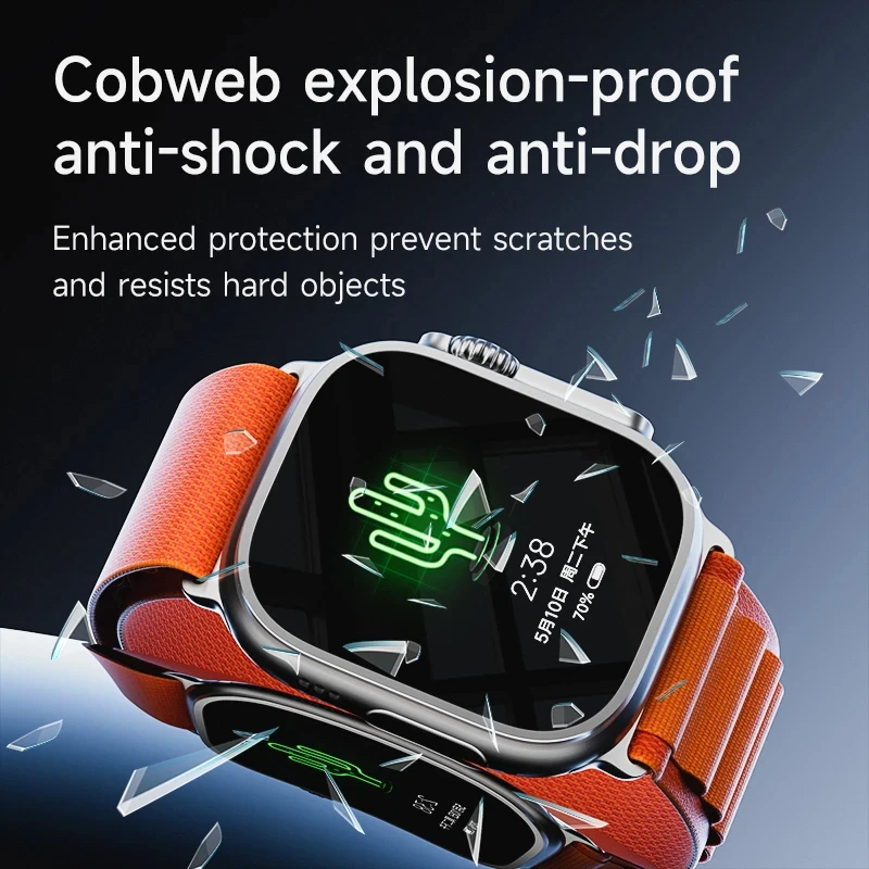 Apple Watch Ultra 2 49mm용 고화질 9H 강화 유리 스마트워치 화면 보호기 4개
