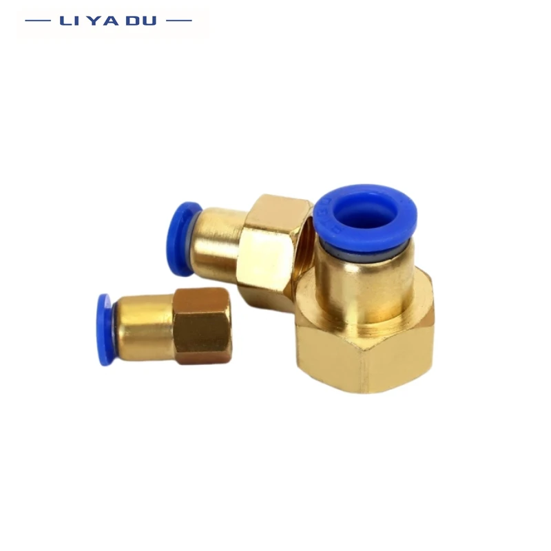 Pcf Air Pipe Encaixe 10 12 mm Tubo de Mangueira Bsp Rosca Fêmea Latão Conector Pneumático Junta Rápida 10 Pcs