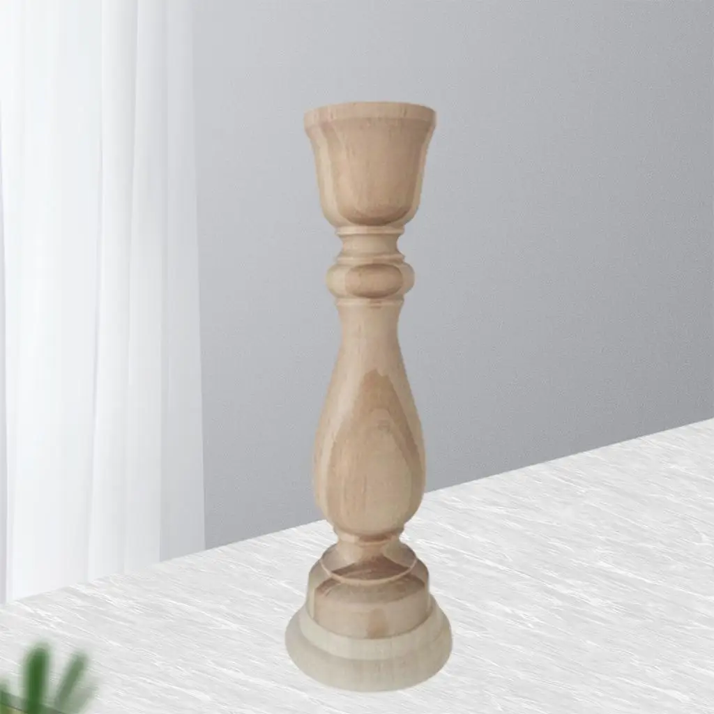 Shabby Pillar Candle Holder Candleholder Candlestick Stand Centerpiece Decor
