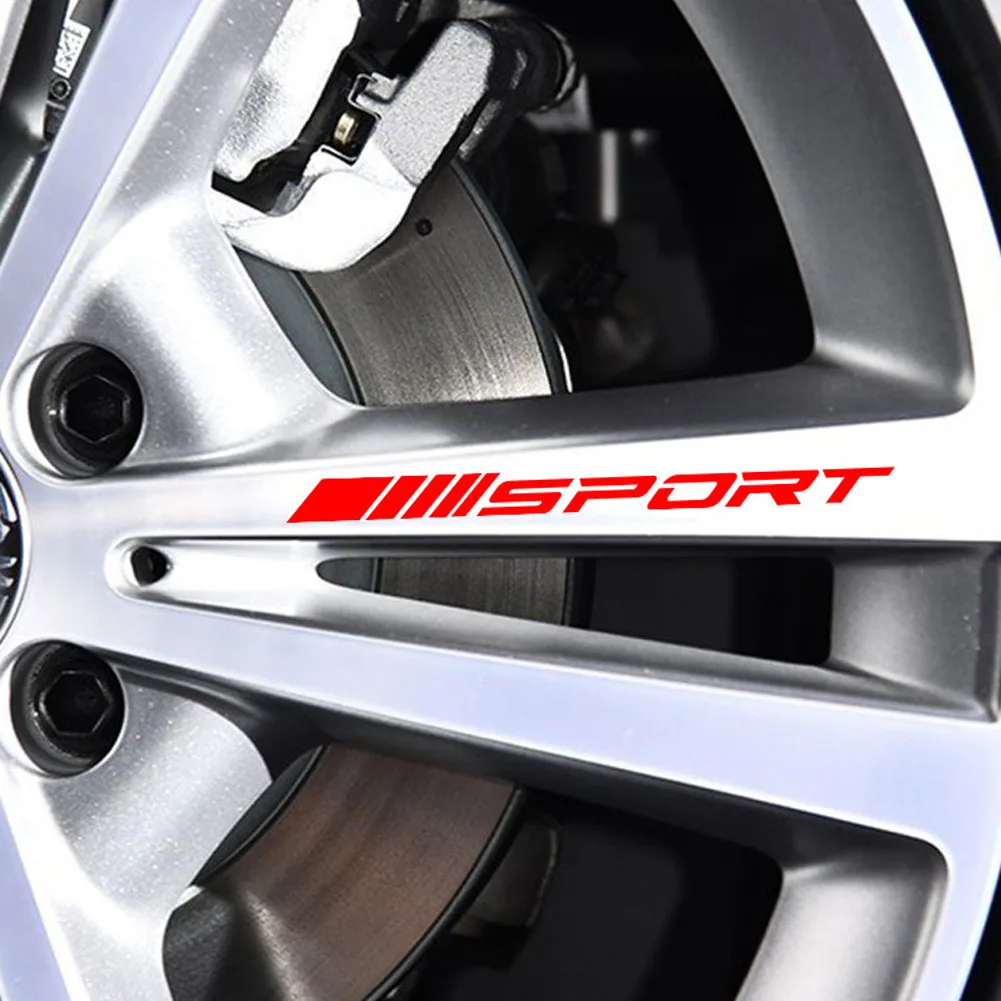 4PC Racing Stripes Wheel Rim Decals – Vinyl Stickers for Cars, SUVs, Trucks