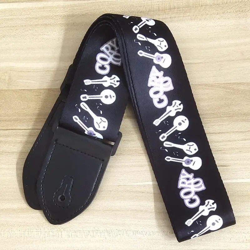 Artistic Print Adjustable Leather Guitar Strap
