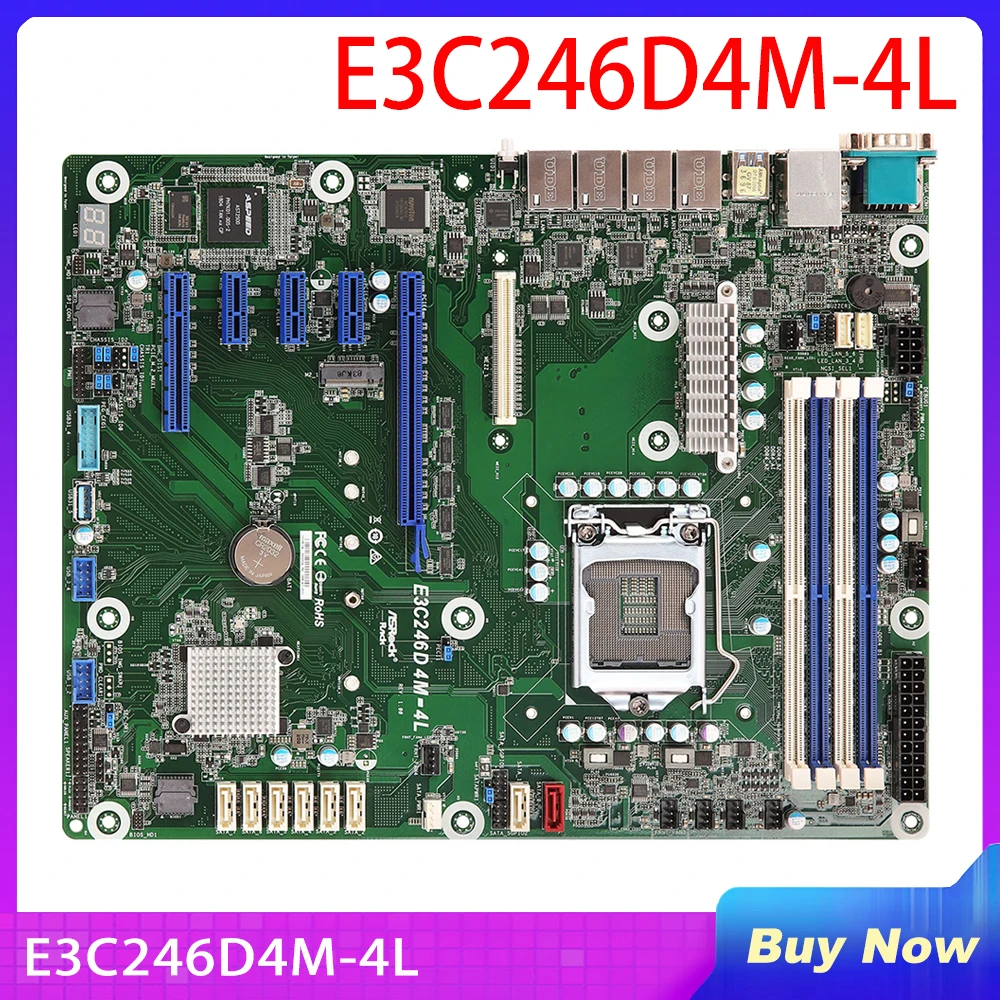 

Server Motherboard For ASRock Rack For LGA1151 DDR4 Support E-2100/E-2200 E3C246D4M-4L