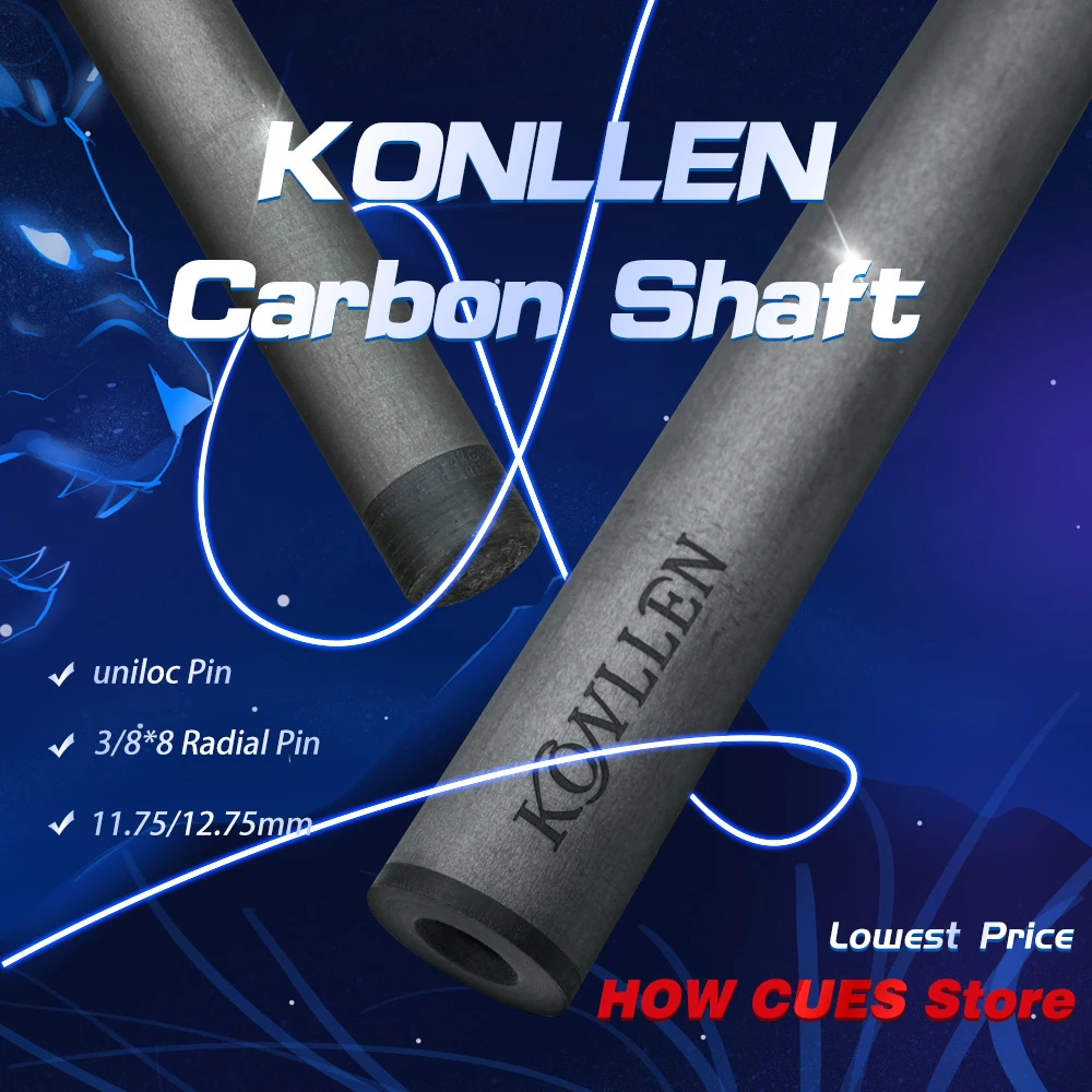 KONLLENCarbonFiberShaftUnilocJointCueBilliardStickSingleShaft
