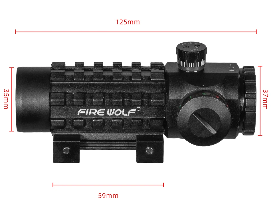 Fire Wolf 3X28 Green Red Dot Cross Sight Scope Tactical Optics ...