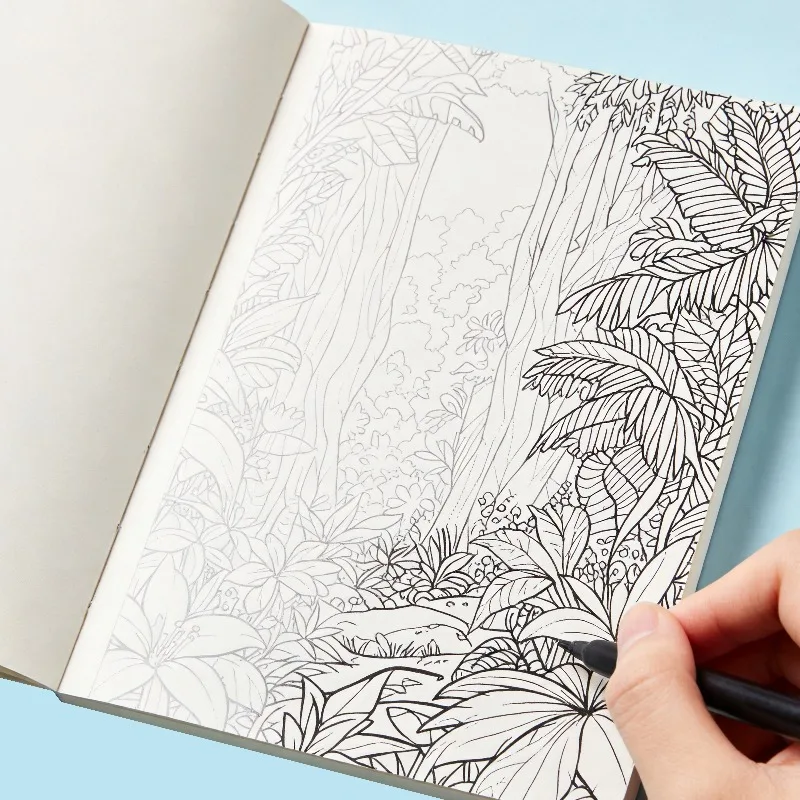 Libro da colorare con linee da copiare, Disegni a linee, Quaderno per esercizi di disegno artistico, 24 pagine di carta ad alta definizione - immagine 2