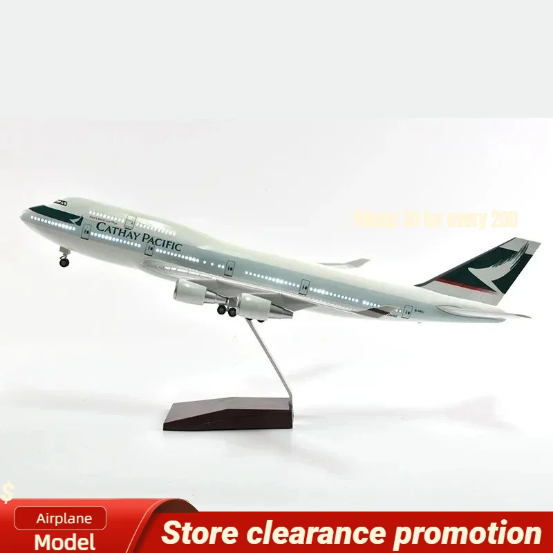 

Scale Cathay Pacific Boeing 747 Plane 46cm 1/160 Model Airplane Model Aircraft Model Diecast Resin Airplanes Planes Home Decor