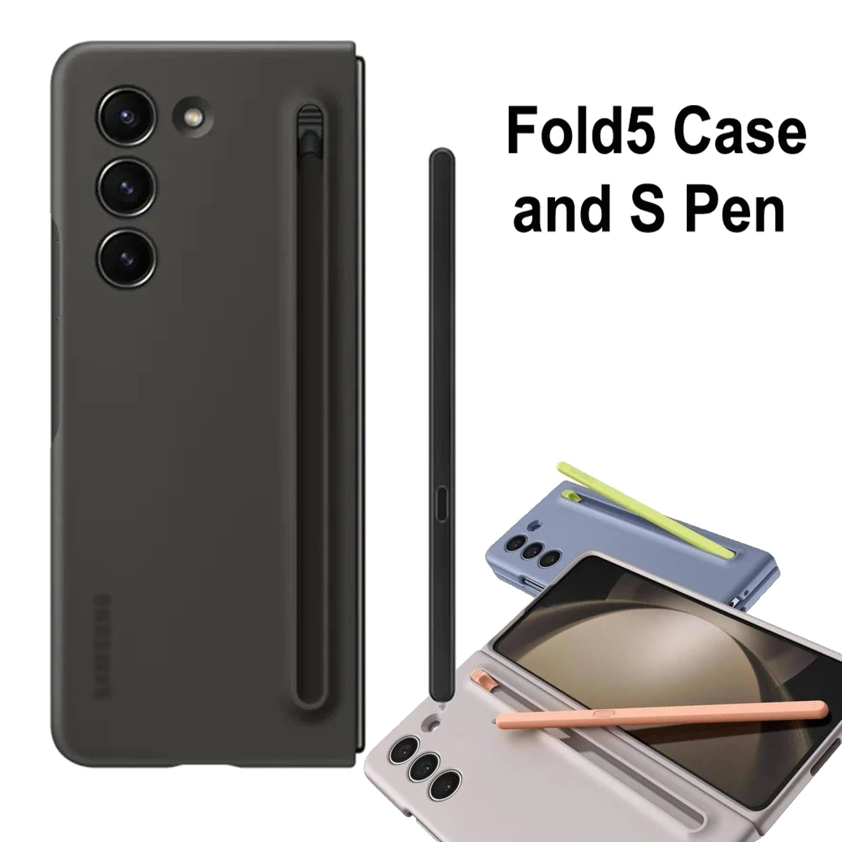 

Original Case for Samsung Galaxy Z Fold 5 SPen Holder Cover Fold5 S Pen Slot Holder Locking and Storage Pen