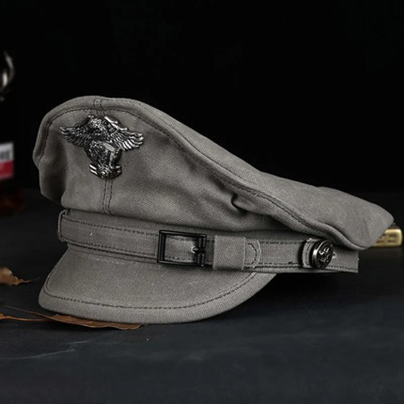 XYIYI Berretto da uomo Docker Cap Brimless Cappelli Skullcap Lavoratore Marinaio Berretto Rolled Cuff Retro Beanie Hat, Blu denim , Taglia unica
