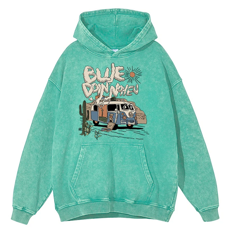 thumbnail image 1 of Sudadera con capucha estilo hip hop para hombre, ropa retro desgastada, con lavado desgastado, 100 % algodón, de gran tamaño y gruesa., 1 of 5