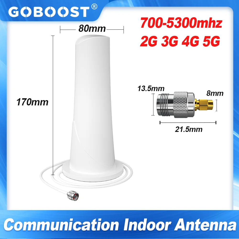 360&deg; Indoor Antenna 5G for Cellular Repeater Communication Antenna 4G 3G 2G GSM LTE 700-5300Mhz 5dBi NK SMAJ adaptor