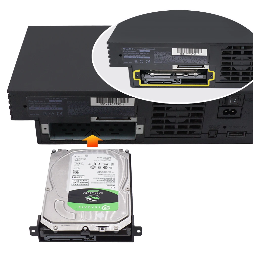 Soporte de disco duro de 3 5 pulgadas para ps2 adaptador de red sata