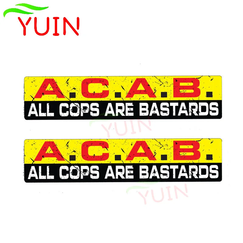 

ALL COPS ARE BASTARDS Car Sticker Personalized PVC Warning Decal Fashion Body Decoration Accessories Waterproof Decals 15*3cm