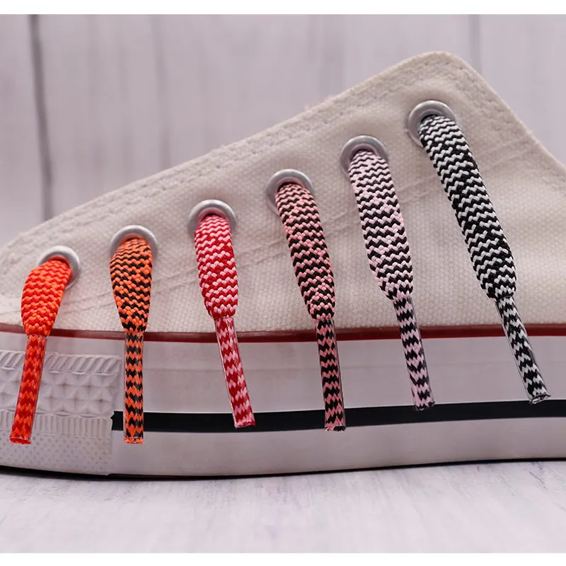 Coolstring Shoe Accessory 7MM Double Colors Mixed Lacet Pajamas Pants Waist Cord 60-100Cm Kids Unisex Sneaker Polyester Flatrope