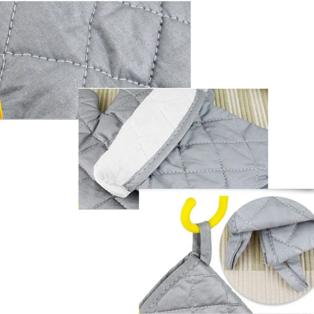 Description Picture 6 of itemHeat Resistant Long Cotton Oven Mitts Anti-scald Insulated Extra Long Baking Gloves Thickened Cotton Lining
