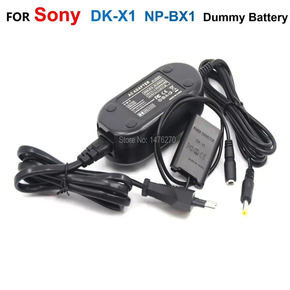 

DK-X1 DC Coupler NP-BX1 Dummy Battery+AC Power Adapter AC-LS5 For Sony Cybeshot RX1 DSC-RX1 RX100 RX100II RX1R HX400V HDR-PJ410