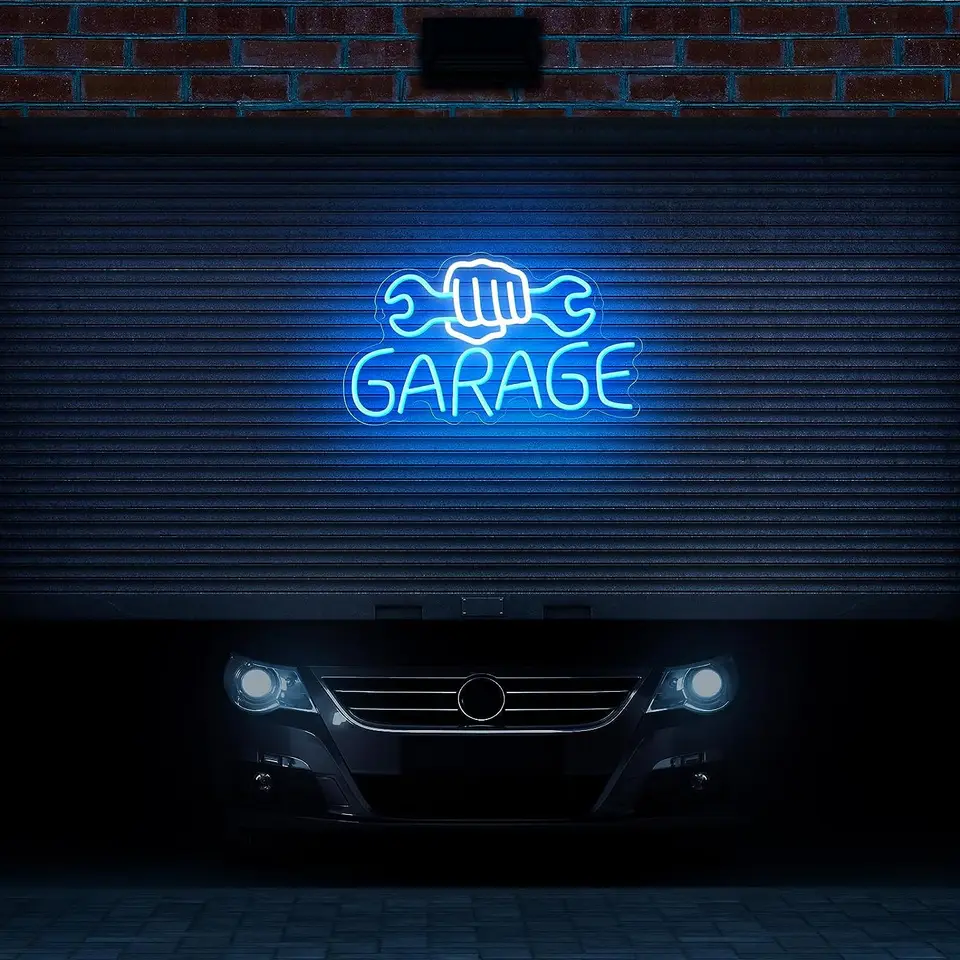 Insegna Al Neon LED Personalizzata Per Garage - Luce Da Parete Fai Da Te