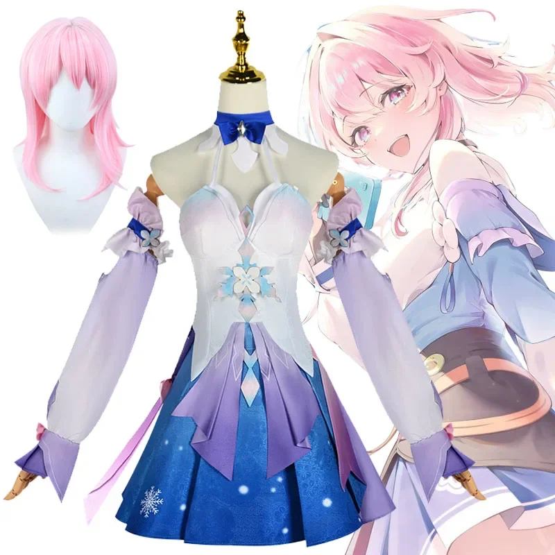 

Game March 7th Cosplay Honkai Star Rail Cosplay Costume New Style Dress Full Set Halloween Carnival Party Women Costumes
